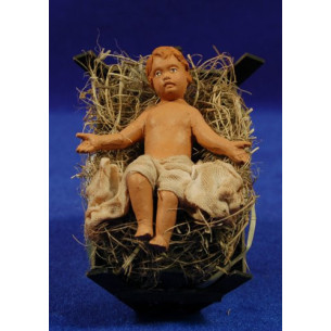 Baby Jesus with cray 30 cm clay painted