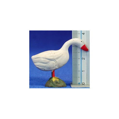 Goose 10 cm clay painted