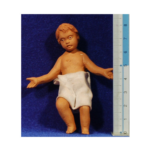 Niño Jesús M2 28 cm barro pintado