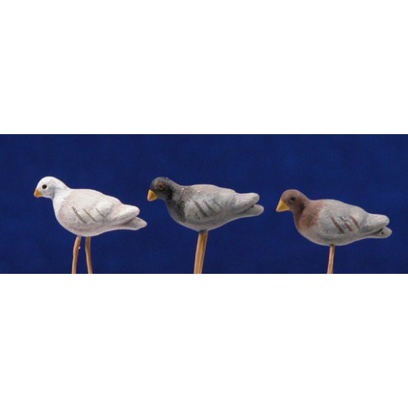 Pigeon 11 cm clay painted Perez