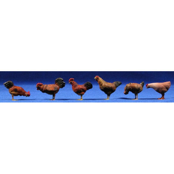 Galls i gallines 15 cm fang pintat Belenes Puig
