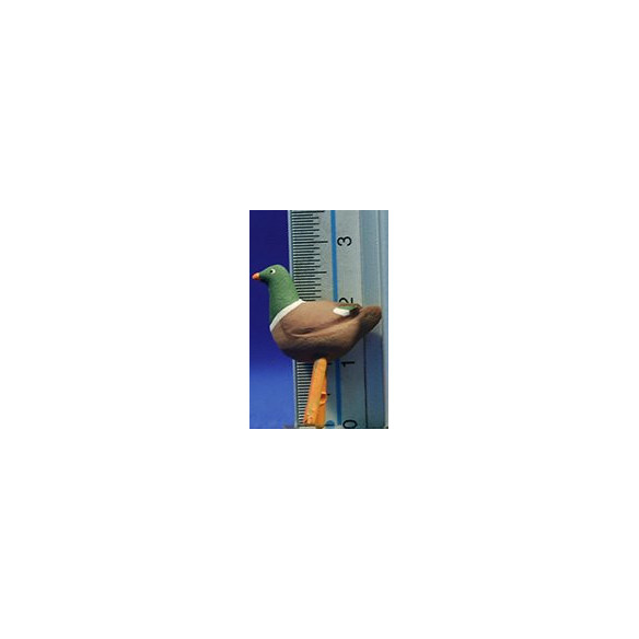 Anatra 9 cm terracotta dipinte AB