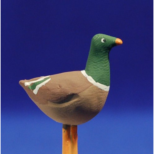 Anatra 12 cm terracotta dipinte AB