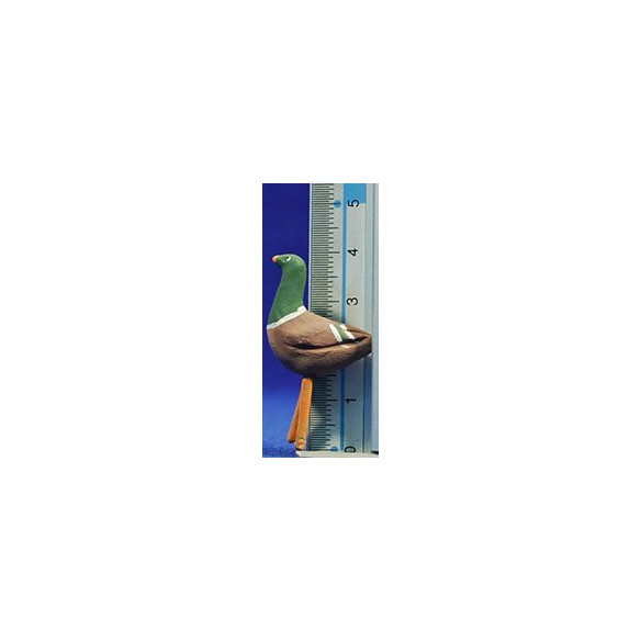 Anatra 12 cm terracotta dipinte AB