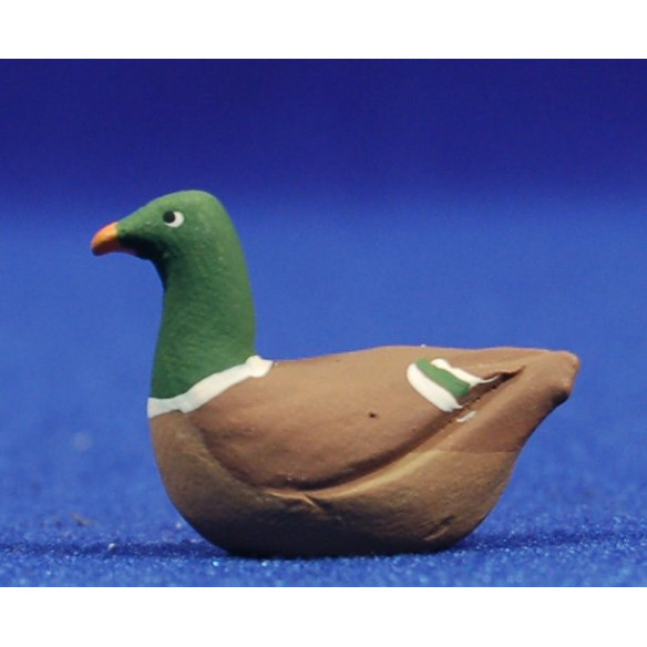 Anatra fiume 12 cm terracotta dipinte AB