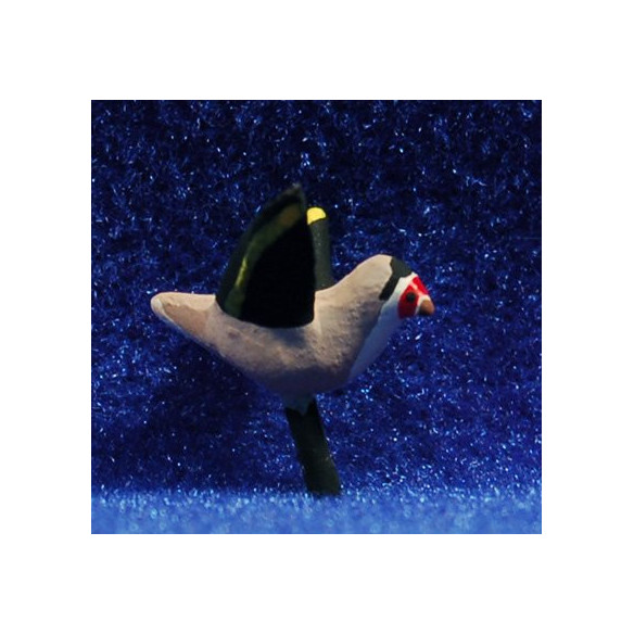 Goldfinch winged 9 cm clay painted AB