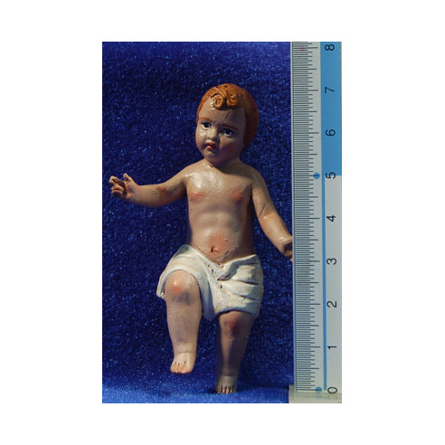 Baby Jesus 28 cm clay painted
