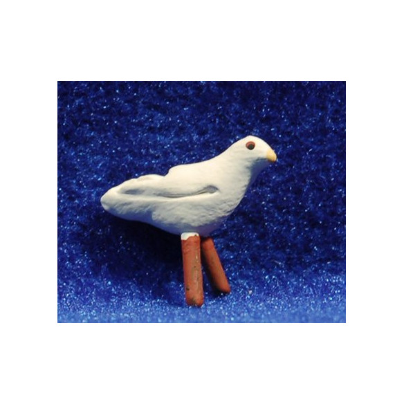 Colombo bianco 9 cm terracotta dipinte AB