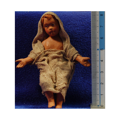 Niño Jesús M3 28 cm barro pintado