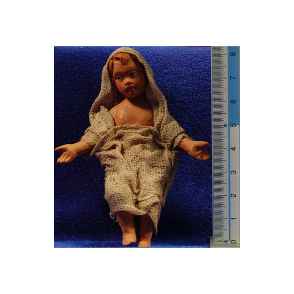 Baby Jesus M3 28 cm clay painted