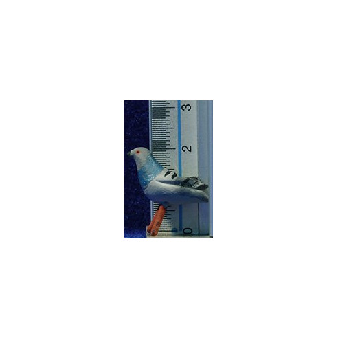Paloma gris 12 cm barro pintado AB