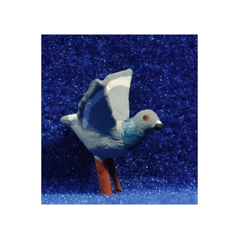 Colom gris vola 9 cm fang pintat AB