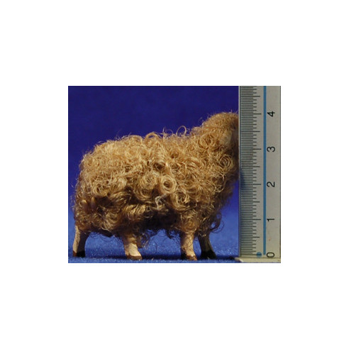 Lamb with wool 8 cm clay painted