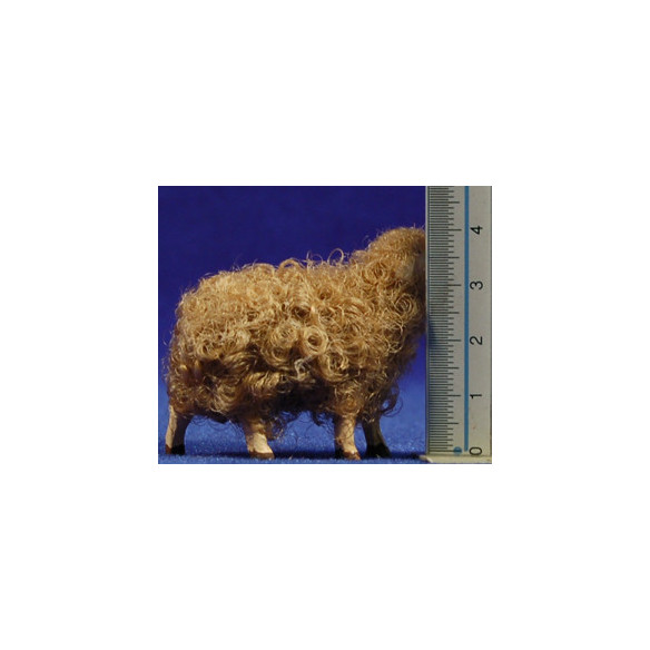 Lamb with wool 8 cm clay painted