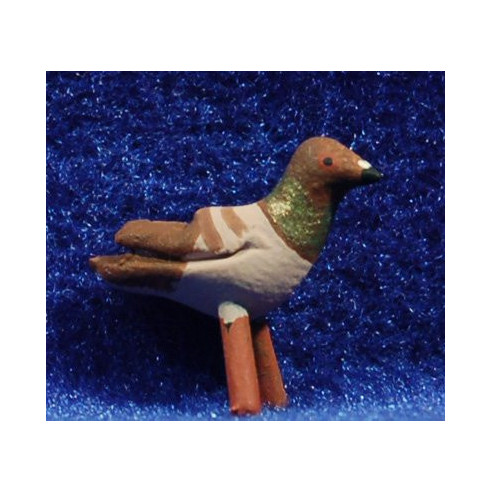 Colombo marrone 9 cm terracotta dipinte AB