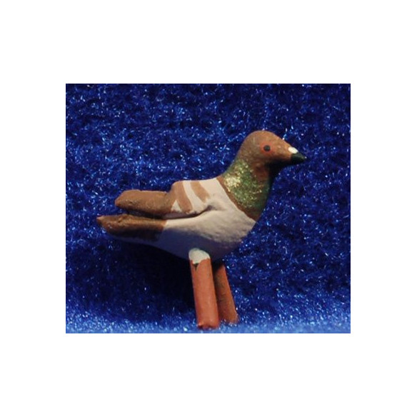 Colombo marrone 9 cm terracotta dipinte AB