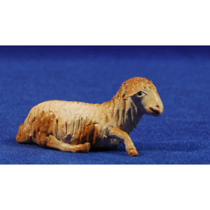Cordero estirado 12 cm barro pintado Belenes Puig