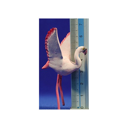 Flamingo winged 12 cm clay painted AB