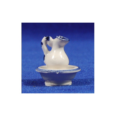 Gerra blanca amb palangana 3 cm fang pintat