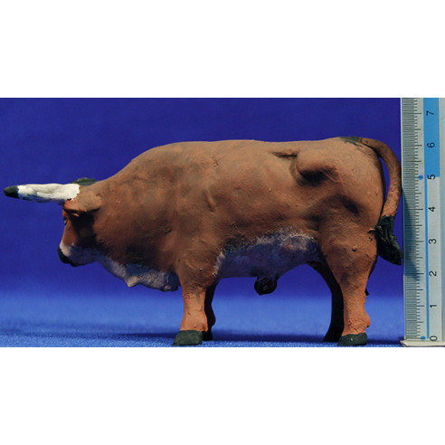 Cow 12 cm clay painted AB