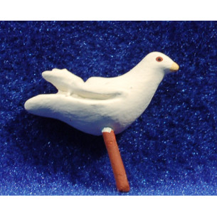 Colombo bianco 12 cm terracotta dipinte AB