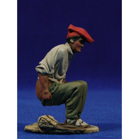 Caganer catalano 10 cm terracotta dipinte De Francesco