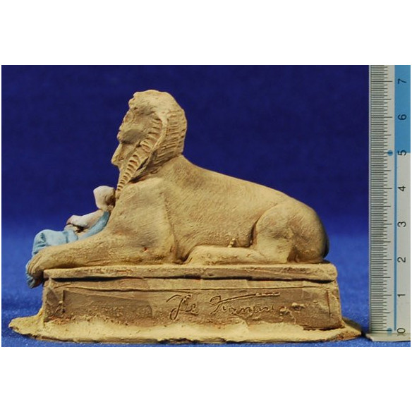 Break going to Egypt 4 cm clay painted De Francesco