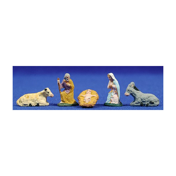 Nacimiento 3 cm barro pintado