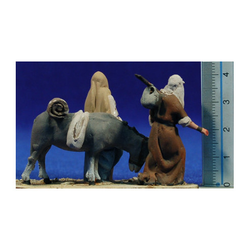 Pidiendo posada 4 cm barro pintado De Francesco