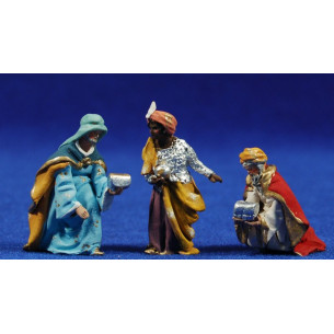 Addoring kings 4 cm clay painted De Francesco