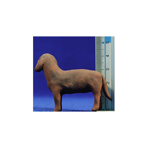 Cane marrone 9 cm terracotta dipinte AB