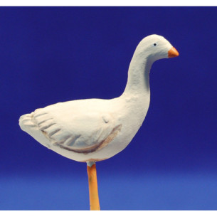 Goose 12 cm clay painted AB