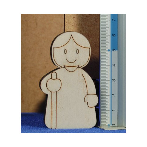 Natività con i re magi  per colorare 7 cm legno La lluna