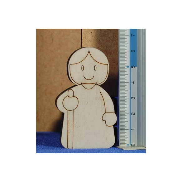 Natività con i re magi  per colorare 7 cm legno La lluna