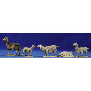 Lamb 10 cm clay painted De Francesco