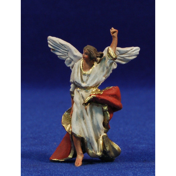 Angelo in piedi - appeso 5,5 cm terracotta dipinte De Francesco