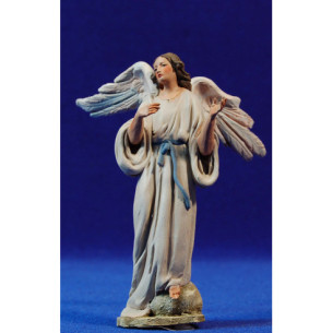 Angel 10 cm clay painted De Francesco