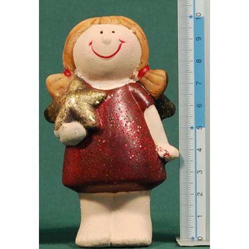 Couple of angels standing 10 cm clay