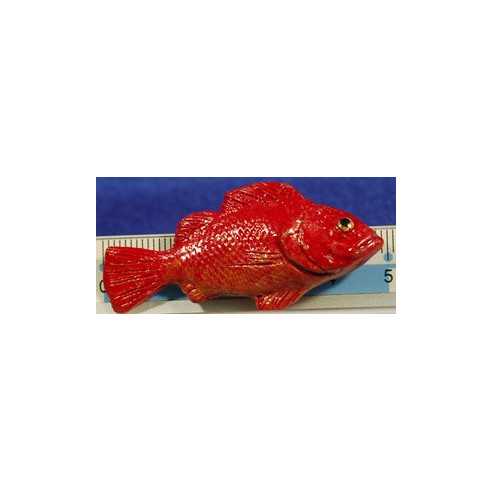 Pez rosado 5 cm barro pintado