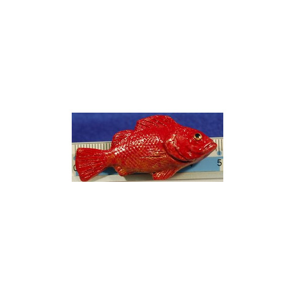 Pez rosado 5 cm barro pintado