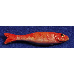 Fish orange 4 cm clay painted