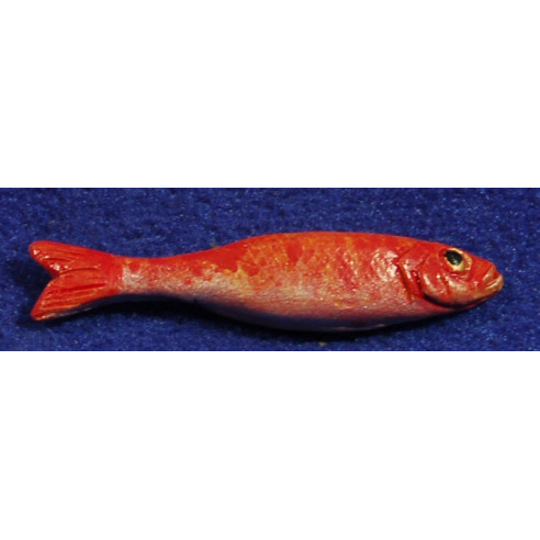 Pesce aranciato 4 cm terracotta dipinto