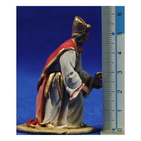 Addoring kings 5,5 cm clay painted De Francesco
