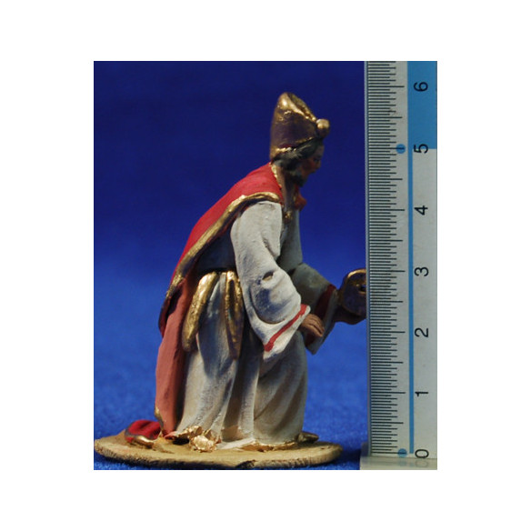 Addoring kings 5,5 cm clay painted De Francesco