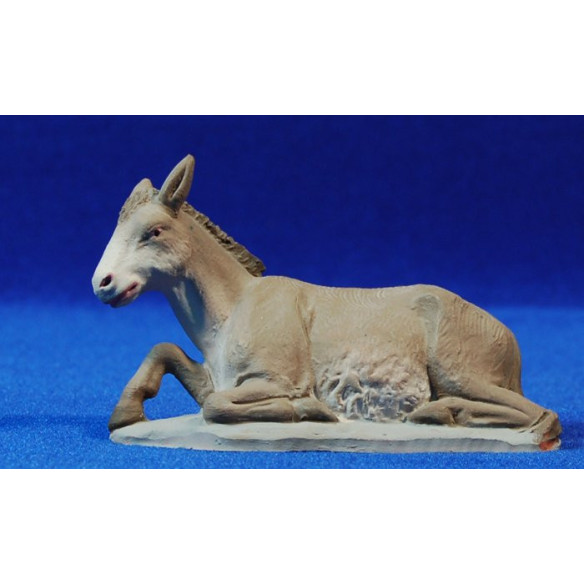 Asino 11 cm terracotta dipinte Castells
