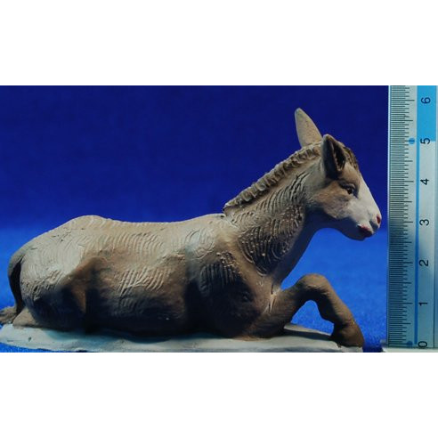 Asino 11 cm terracotta dipinte Castells