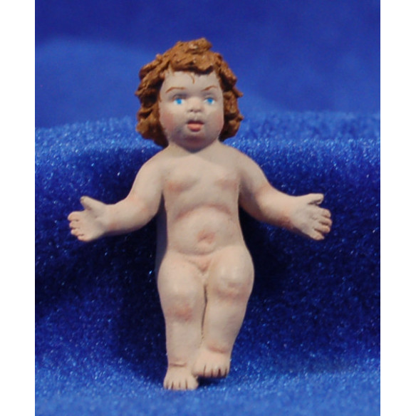 Baby Jesus quality 10 cm clay painted