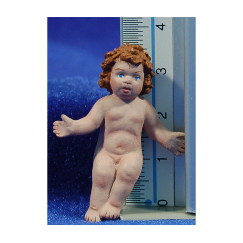 Niño Jesús calidad 10 cm barro pintado