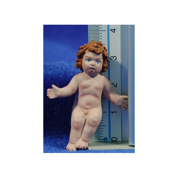 Niño Jesús calidad 10 cm barro pintado