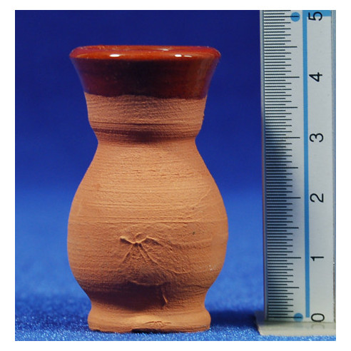 Jarra cerámica con barniz  4 cm barro